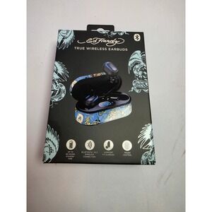 Ed Hardy True Wireless Earbuds Bluetooth V5.3 Headphones with Charging Case New